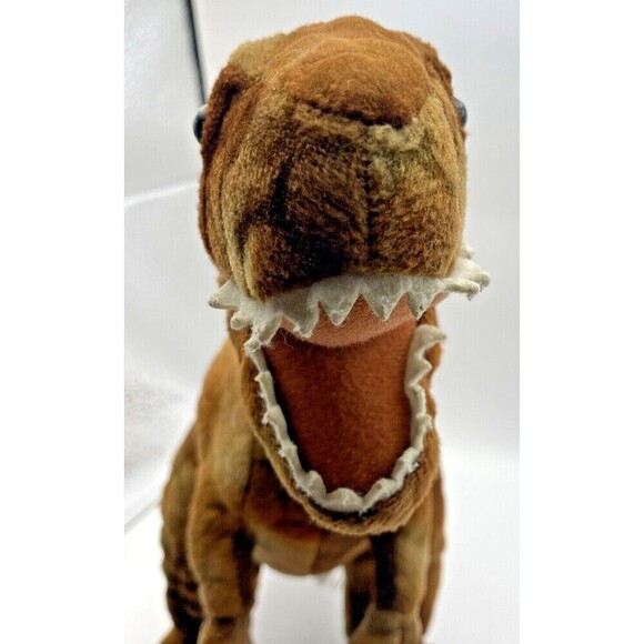 The Toy Factory Jurassic World Plush T-Rex Dinosaur Brown 11” Tall Stuffed Anima - Picture 5 of 12